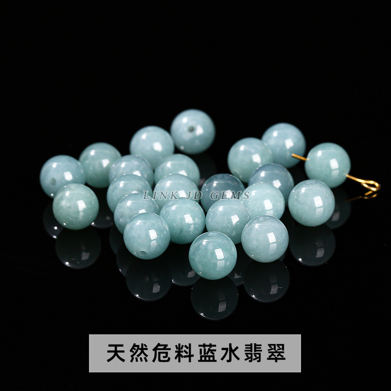 Natural gemstone bead textures for a finished custom bracelet