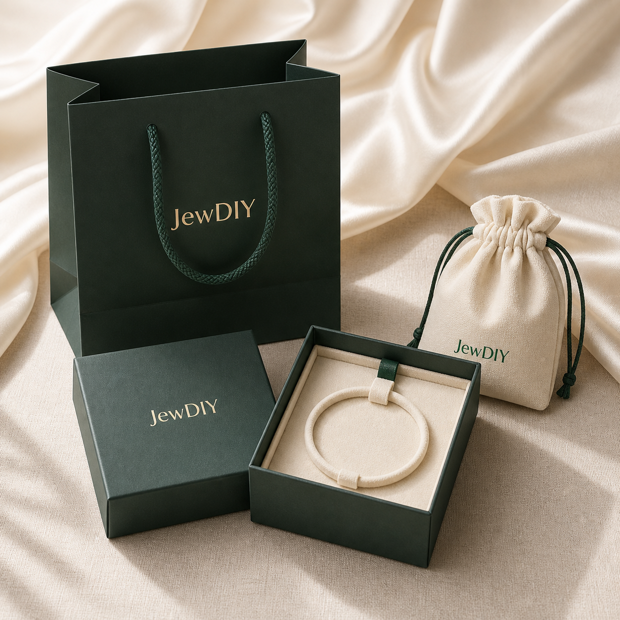 Gift box for a natural bead bracelet