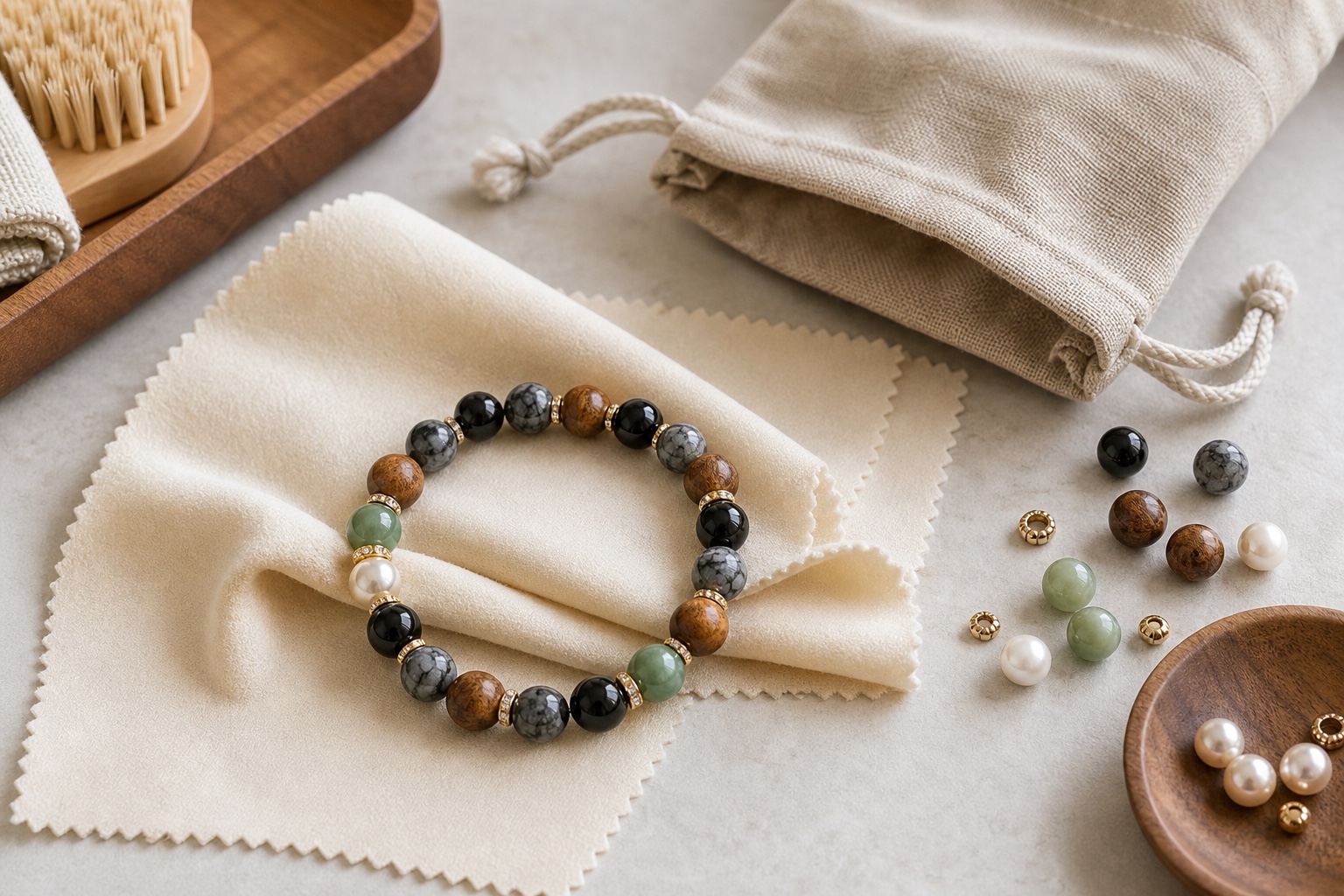 Natural bead bracelet care guide