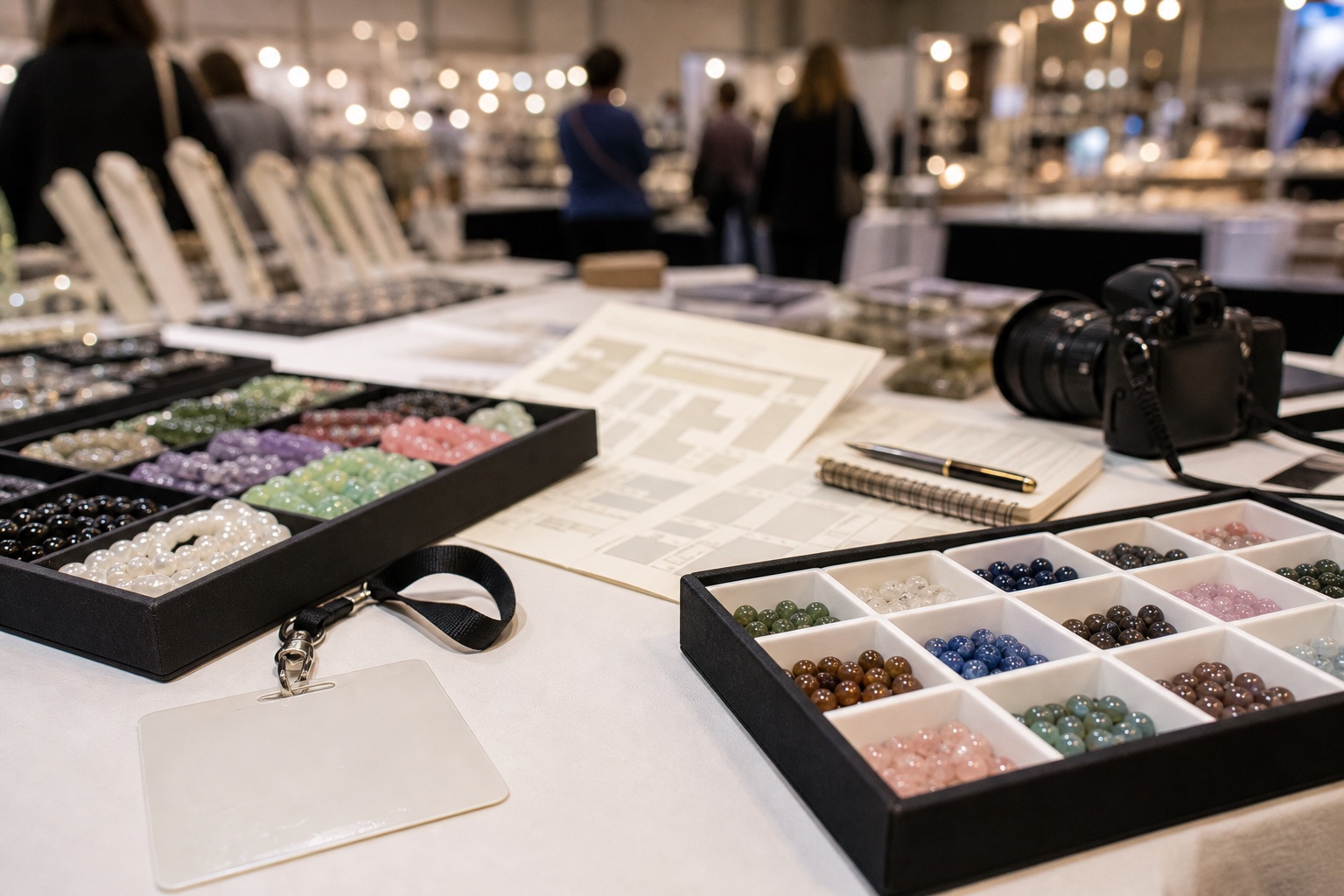 Gem and jewelry show inspired custom bracelet materials